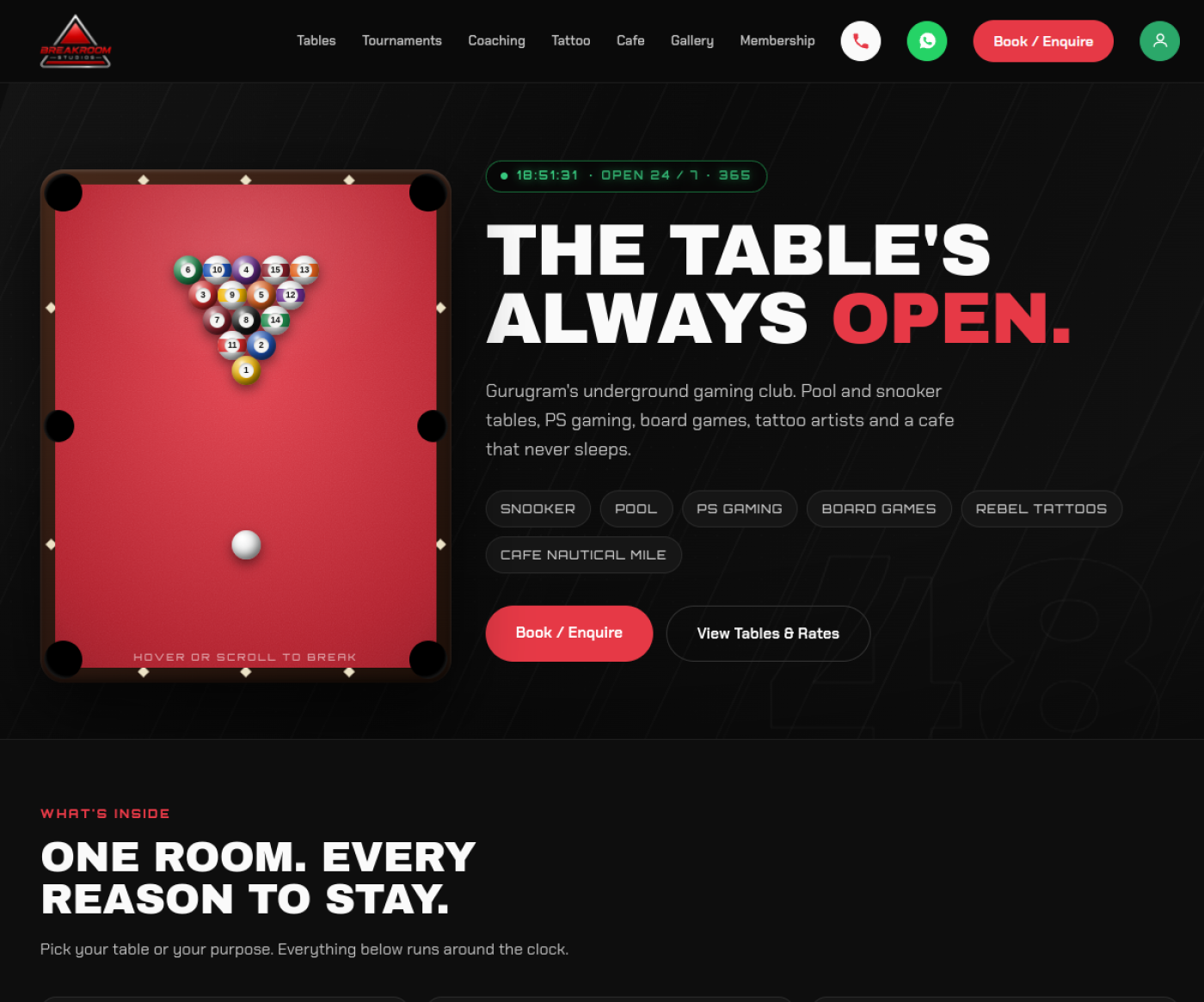 Preview of the Breakroom Studios website