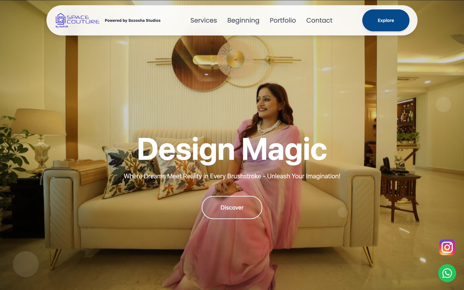 Preview of the Space Couture website